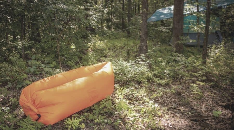 air sofa in forest