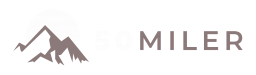 50 Miler Logo - Birds and Sun flying over a White Mountain next to 50 Miler Headline